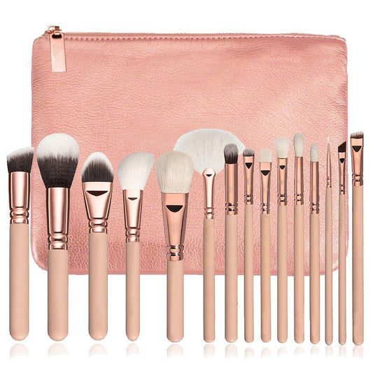 Makeup Brush Set Full Set Of Makeup Tools $36.33 Dana Fashion Color: Black style: A makeup Overview: 15 new foreign trade makeup brush set rose gold makeup brush set white full set of makeup tools Specification: Product Category: Makeup Brush Number of br
