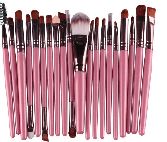 Makeup brush set loose powder brush blush brush eye shadow brush $25.99 Dana Fashion Appearance color: Pink Rod coffe Tube makeup Brush material: corrugated nylon wool Brush bag type: OPP bag Handle material: plastic Hair length specification: 3.5cm Overa
