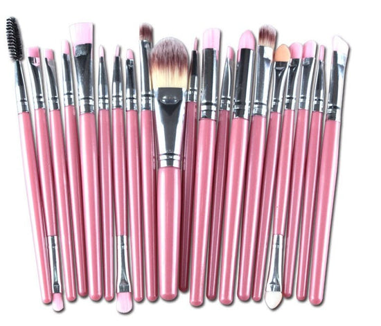 Makeup brush set loose powder brush blush brush eye shadow brush $25.99 Dana Fashion Appearance color: Pink Rod sliver Tube makeup Brush material: corrugated nylon wool Brush bag type: OPP bag Handle material: plastic Hair length specification: 3.5cm Over