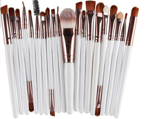 Makeup brush set loose powder brush blush brush eye shadow brush $25.99 Dana Fashion Appearance color: White Rod Coffee Tube makeup Brush material: corrugated nylon wool Brush bag type: OPP bag Handle material: plastic Hair length specification: 3.5cm Ove