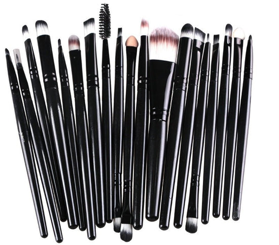 Makeup brush set loose powder brush blush brush eye shadow brush $25.99 Dana Fashion Appearance color: Black Rod balck Tube makeup Brush material: corrugated nylon wool Brush bag type: OPP bag Handle material: plastic Hair length specification: 3.5cm Over