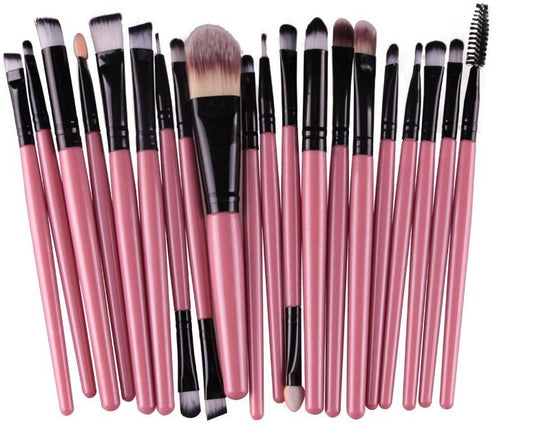 Makeup brush set loose powder brush blush brush eye shadow brush $25.99 Dana Fashion Appearance color: Pink Rod balck Tube makeup Brush material: corrugated nylon wool Brush bag type: OPP bag Handle material: plastic Hair length specification: 3.5cm Overa