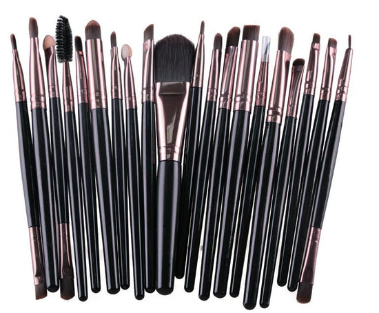 Makeup brush set loose powder brush blush brush eye shadow brush $25.99 Dana Fashion Appearance color: Black Rod Coffee Tube makeup Brush material: corrugated nylon wool Brush bag type: OPP bag Handle material: plastic Hair length specification: 3.5cm Ove