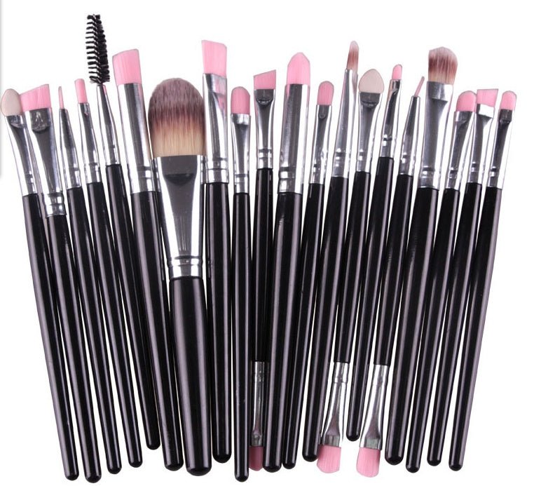 Makeup brush set loose powder brush blush brush eye shadow brush $25.99 Dana Fashion Appearance color: Black Rod Silver Tube makeup Brush material: corrugated nylon wool Brush bag type: OPP bag Handle material: plastic Hair length specification: 3.5cm Ove