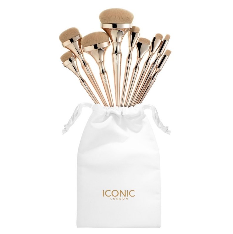 Makeup brush set $44.44 Dana Fashion Color: Gold makeup Product Category: Makeup Brush Number of brushes: 9 Brush material: nylon Brush type: opp Brush handle material: plastic Brush handle specifications: long rod Hair length specification: 3cm Total len
