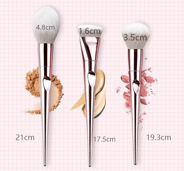 Makeup brush $21.15 Dana Fashion Style: 10pcs makeup Pink clutch bag, soft and breathable, easy to carry, pink PVC rod, high gloss, durable and wear-resistant, with specular highlights. Concave-convex design, more close to the fingertips touch, easy to pi