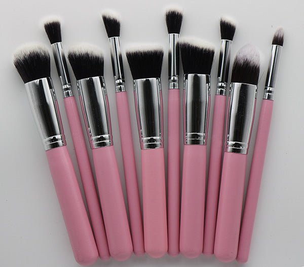 Makeup brush $16.94 Dana Fashion Style: 10 makeup Product category: makeup brush Set of brush count: 10 Brush material: rayon Brush type: PU Handle material: wooden handle Hair length specification: 3cm Total length specification: 19CM