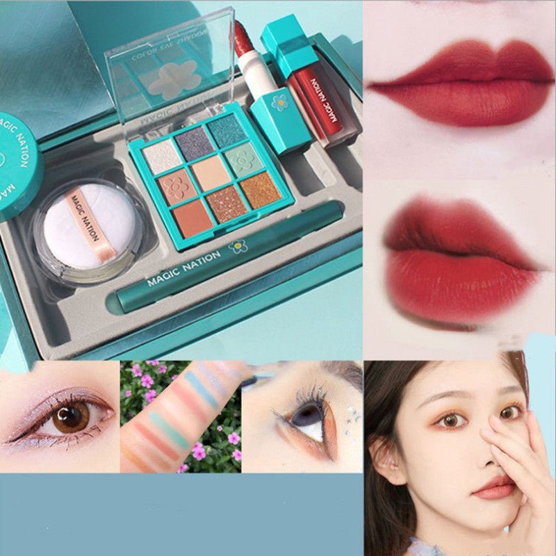 Makeup Combination Dream Country Flower Chaoyuexi 5-piece Set $79.50 Dana Fashion Color: Blue makeup Product Information: Specifications: normal specifications Special purpose cosmetics: No Skin Type: General Type: Makeup Packing List: Lipstick, lip glaze