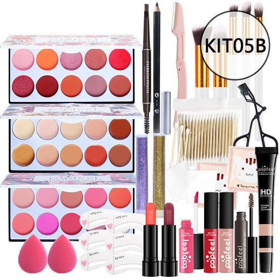 Makeup Cosmetics Set Beginner Combination Concealer Eyeliner Eyebrow Pencil $119.00 Dana Fashion Color: KIT05B makeup Product information: Efficacy: modification Model: KIT011 Number of colors: eight colors and above Color: natural color Color classificat