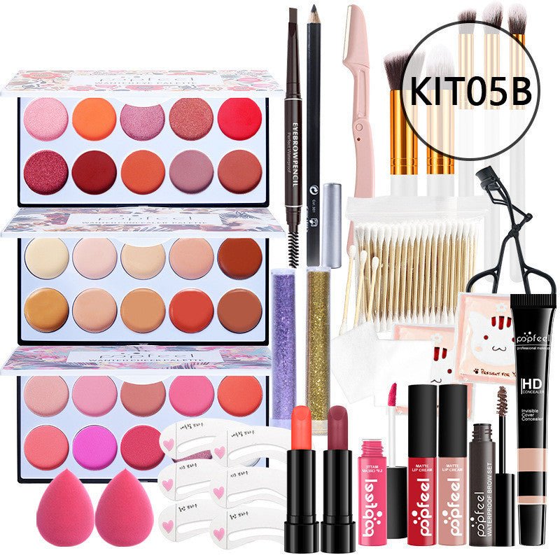 Makeup Cosmetics Set Beginner Combination Concealer Eyeliner Eyebrow Pencil $119.00 Dana Fashion Color: KIT05B makeup Product information: Efficacy: modification Model: KIT011 Number of colors: eight colors and above Color: natural color Color classificat