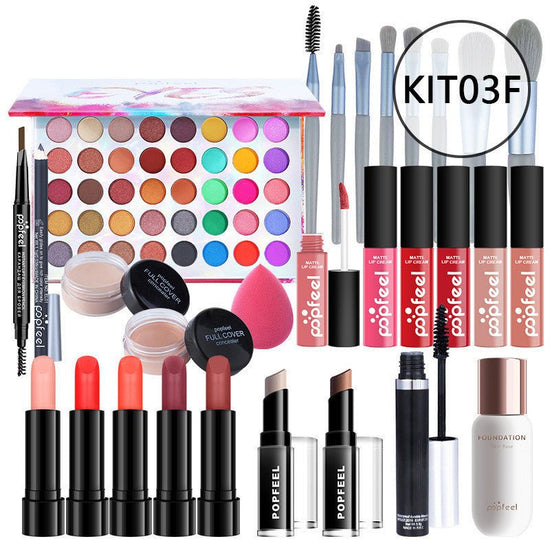 Makeup Cosmetics Set Beginner Combination Concealer Eyeliner Eyebrow Pencil $119.00 Dana Fashion Color: KIT03F makeup Product information: Efficacy: modification Model: KIT011 Number of colors: eight colors and above Color: natural color Color classificat