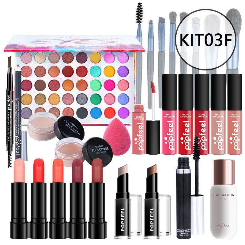 Makeup Cosmetics Set Beginner Combination Concealer Eyeliner Eyebrow Pencil $119.00 Dana Fashion Color: KIT03F makeup Product information: Efficacy: modification Model: KIT011 Number of colors: eight colors and above Color: natural color Color classificat