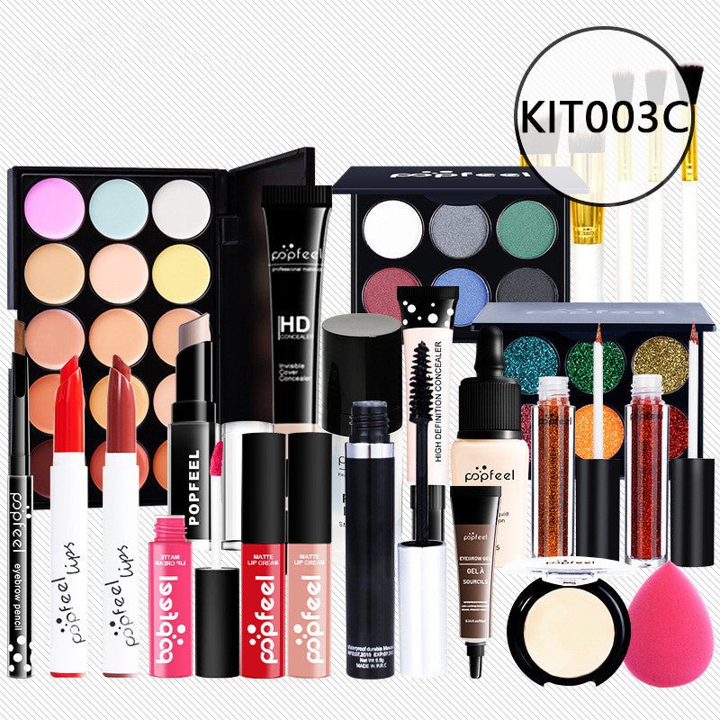 Makeup Cosmetics Set Beginner Combination Concealer Eyeliner Eyebrow Pencil $119.00 Dana Fashion Color: KIT03C makeup Product information: Efficacy: modification Model: KIT011 Number of colors: eight colors and above Color: natural color Color classificat