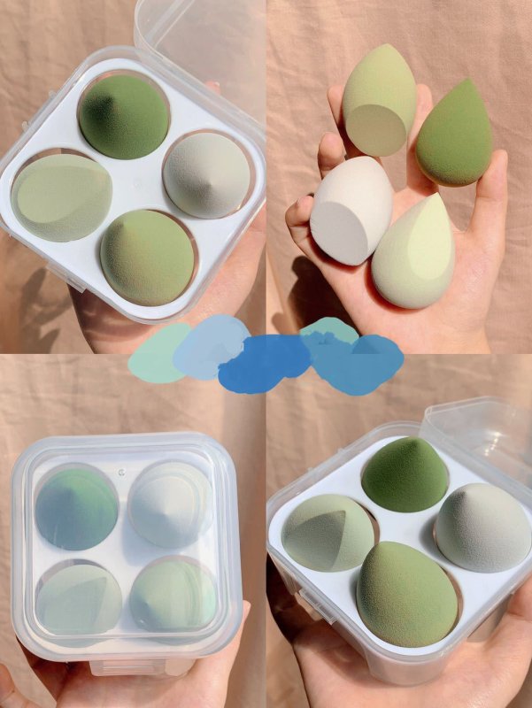 Makeup egg box $19.69 Dana Fashion Color: Grape quantity: 4 pieces makeup Product Category: Beauty Egg Material: synthetic sponge Pack Size: length X width X height about 6cm