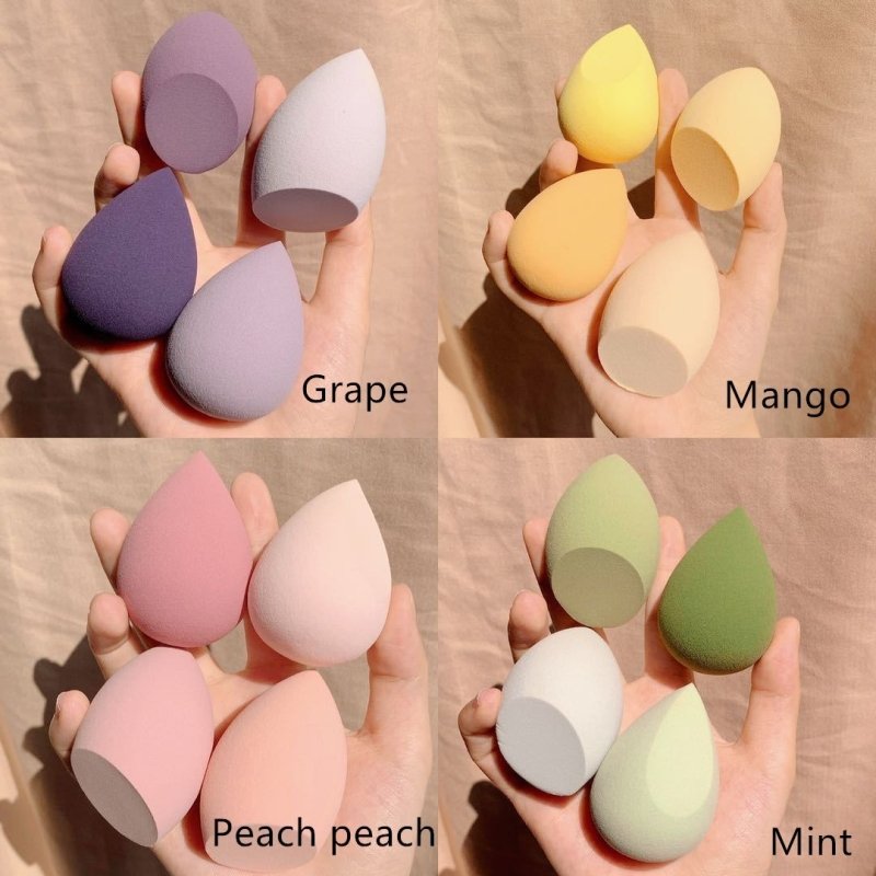 Makeup egg box $19.69 Dana Fashion Color: Grape quantity: 4 pieces makeup Product Category: Beauty Egg Material: synthetic sponge Pack Size: length X width X height about 6cm