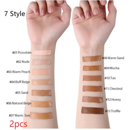Makeup Liquid Foundation Oil Control Concealer $20.50 Dana Fashion style: 7 Style quantity: 2PCS makeup Product information: Product Category: Liquid Foundation Skin Type: General Specifications: normal specifications Color: 13 colors Efficacy: Concealer
