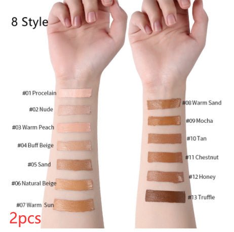 Makeup Liquid Foundation Oil Control Concealer $20.50 Dana Fashion style: 8 Style quantity: 2PCS makeup Product information: Product Category: Liquid Foundation Skin Type: General Specifications: normal specifications Color: 13 colors Efficacy: Concealer