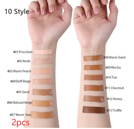 Makeup Liquid Foundation Oil Control Concealer $20.50 Dana Fashion style: 10 Style quantity: 2PCS makeup Product information: Product Category: Liquid Foundation Skin Type: General Specifications: normal specifications Color: 13 colors Efficacy: Concealer