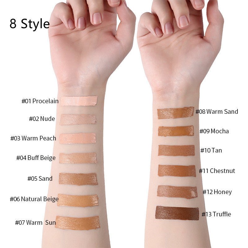 Makeup Liquid Foundation Oil Control Concealer $20.50 Dana Fashion style: 8 Style quantity: 1PC makeup Product information: Product Category: Liquid Foundation Skin Type: General Specifications: normal specifications Color: 13 colors Efficacy: Concealer S