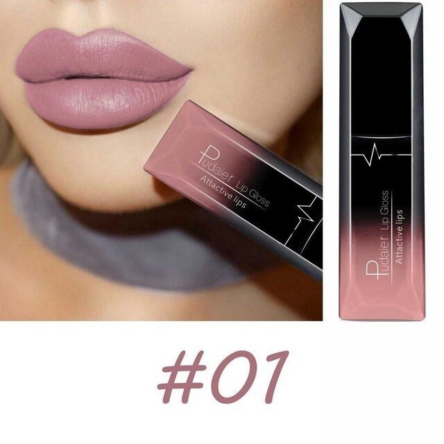 Makeup matte matte lip gloss lipstick $12.50 Dana Fashion Color: 01color makeup Product information: 21 Color for You to Choose. 100% brand new and High quality Quantity: 1PC Features: Matte,Long-lasting,Waterproof Packing list： Lip Glaze*1 Capacity: 8ml