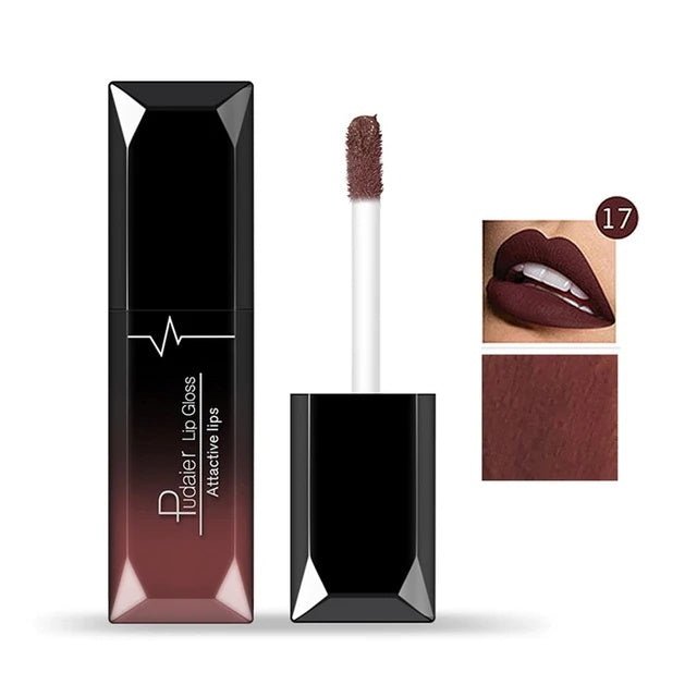 Makeup matte matte lip gloss lipstick $12.50 Dana Fashion Color: 17color makeup Product information: 21 Color for You to Choose. 100% brand new and High quality Quantity: 1PC Features: Matte,Long-lasting,Waterproof Packing list： Lip Glaze*1 Capacity: 8ml