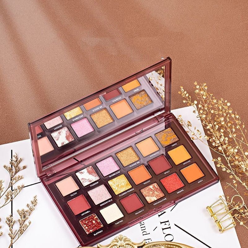 Makeup Palette 18 Color Eye Shadow Matte Bead Lazy Eye Shadow Palette $22.68 Dana Fashion Color: 18color eye shadow makeup Product Information： Color: white, pink, yellow, red, purple, brown Number of colors: eight colors and above Model: Invert Rose 18 C