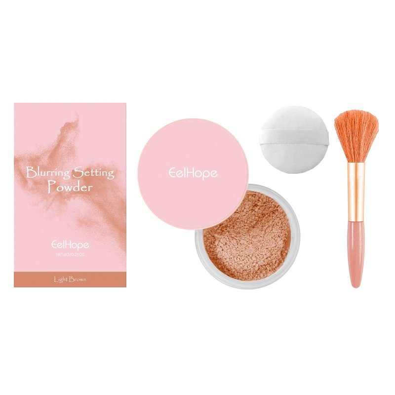 Makeup Powder Light Delicate And Breathable $25.50 Dana Fashion Net Content: 6g Color Classification: Light Brown Suit makeup Product information: Color classification: light brown, orange, pink, beige, light brown (finishing and painting), Orange (finish