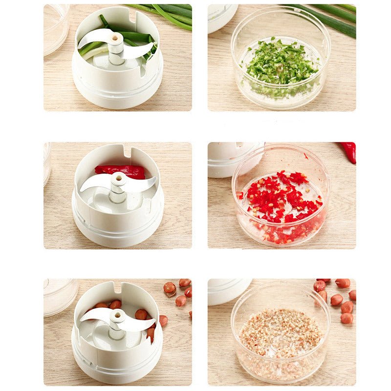 Manual Cutting Meat Grinder $9.17 Dana Fashion Color: 2pc blade Dana's Kitchen Overview: The blade can be automatically attached to the magnet, protecting the hand from scratches Fuction: Make fruits and vegetables salad western-style food, usual vegetabl