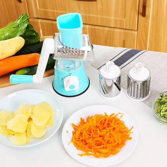 Manual Vegetable Cutter Slicer Kitchen Tools $41.47 Dana Fashion Color: Blue Dana's Kitchen Material: STAINLESS STEEL Feature: Eco-Friendly Feature 1: Save more time Feature 2: Easier Kitchen Life Feature 3: Vegetable,Cheese,Potato,meat and so on Feature
