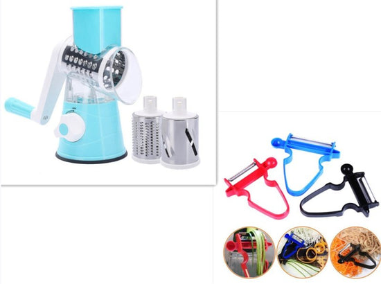 Manual Vegetable Cutter Slicer Kitchen Tools $45.52 Dana Fashion Color: Blue set Dana's Kitchen Material: STAINLESS STEEL Feature: Eco-Friendly Feature 1: Save more time Feature 2: Easier Kitchen Life Feature 3: Vegetable,Cheese,Potato,meat and so on Feat