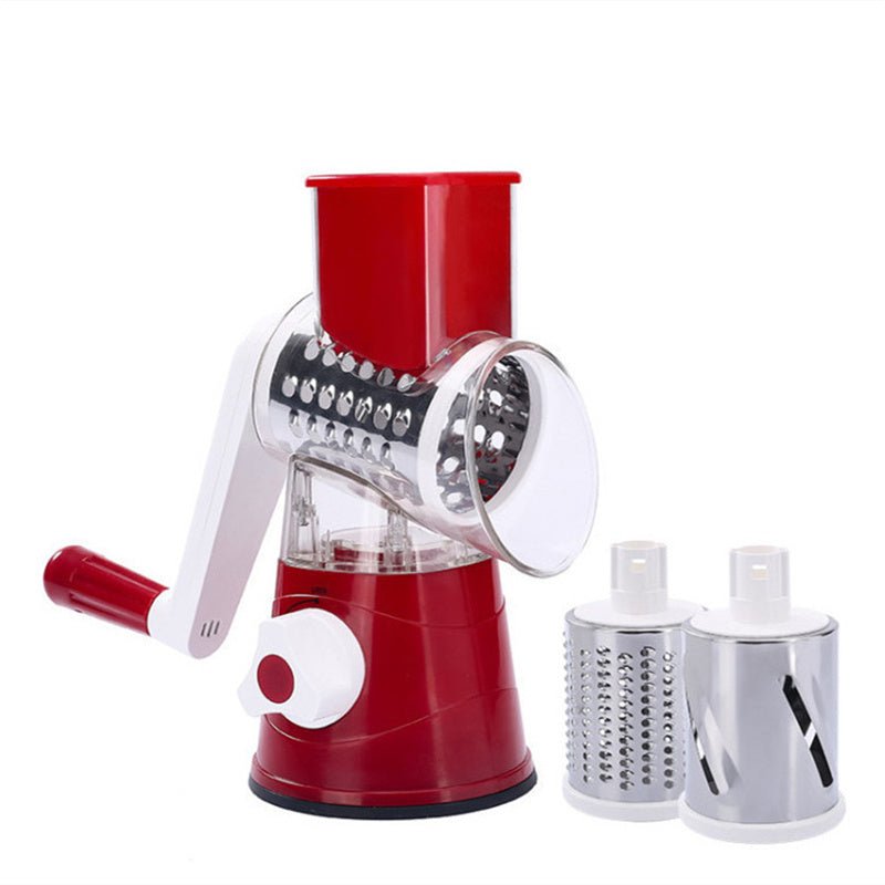 Manual Vegetable Cutter Slicer Kitchen Tools $41.41 Dana Fashion Color: Red Dana's Kitchen Material: STAINLESS STEEL Feature: Eco-Friendly Feature 1: Save more time Feature 2: Easier Kitchen Life Feature 3: Vegetable,Cheese,Potato,meat and so on Feature 4