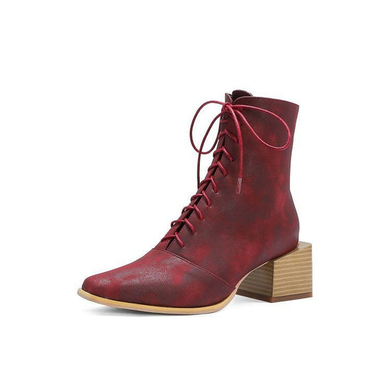 Martin Boots Women Thick Heel Pointed Toe Zipper Short Boots Women $54.00 Dana Fashion Color: Red Size: 34 Women's shoes Overview: Unique design, stylish and beautiful. Good material, comfortable feet. A variety of colors, any choice. Specification: Produ