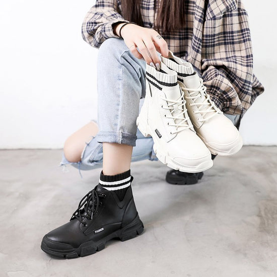 Martin boots women tide single boots short boots women $39.90 Dana Fashion Color: Black Size: 35 Women's shoes Upper material; artificial PU Applicable gender; female Style: Korean Popular boots; Martin boots Popular element; leather stitching Tube high 1