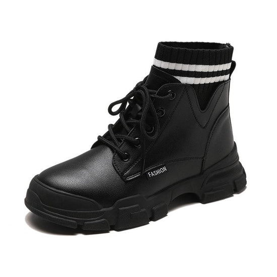 Martin boots women tide single boots short boots women $39.90 Dana Fashion Color: Black Size: 35 Women's shoes Upper material; artificial PU Applicable gender; female Style: Korean Popular boots; Martin boots Popular element; leather stitching Tube high 1