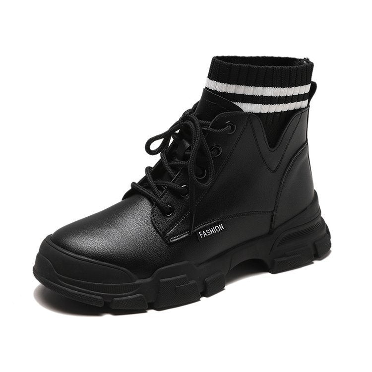 Martin boots women tide single boots short boots women $39.90 Dana Fashion Color: Black Size: 35 Women's shoes Upper material; artificial PU Applicable gender; female Style: Korean Popular boots; Martin boots Popular element; leather stitching Tube high 1