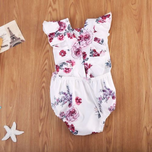 Martina Floral Romper Girls Baby White Floral Haber Baby Baby New Lace Embroidered One Piece $12.73 Dana Fashion Color: White Size: 100cm Baby Clothing Manual measurement, error 1-3cm