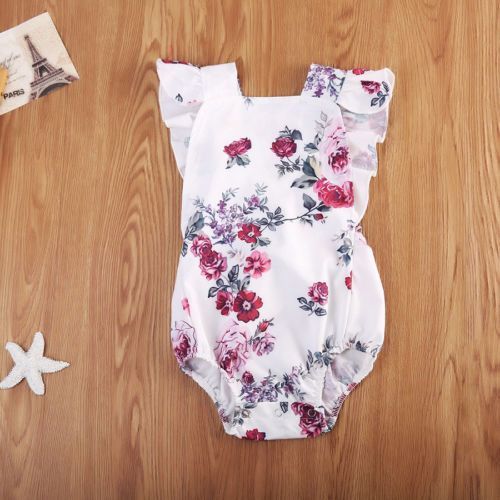 Martina Floral Romper Girls Baby White Floral Haber Baby Baby New Lace Embroidered One Piece $12.73 Dana Fashion Color: White Size: 100cm Baby Clothing Manual measurement, error 1-3cm