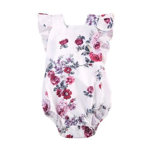 Martina Floral Romper Girls Baby White Floral Haber Baby Baby New Lace Embroidered One Piece $12.73 Dana Fashion Color: White Size: 100cm Baby Clothing Manual measurement, error 1-3cm