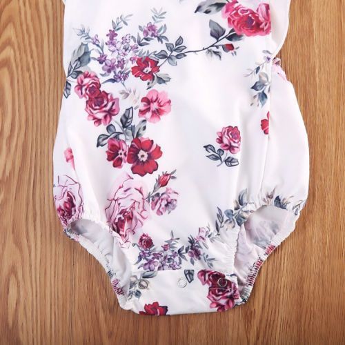 Martina Floral Romper Girls Baby White Floral Haber Baby Baby New Lace Embroidered One Piece $12.73 Dana Fashion Color: White Size: 100cm Baby Clothing Manual measurement, error 1-3cm