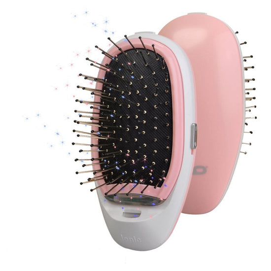 Massage comb $19.00 Dana Fashion Color: Pink 2 Beauty Tools Type: Comb Model: ion electric Hair brush material: metal Size: ion electric brush Product Name: Electric Ion Modeling Hair color: pink, black, purple Tips for using: 1. Before combing hair with