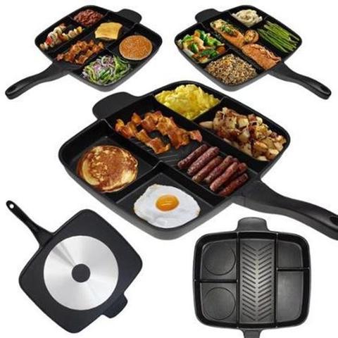 Master Pan 5 in 1 $98.50 Dana Fashion default: default Dana's Kitchen product information Product Name: Multifunctional Frying Pan Bakeware 5 in 1 Product material: aluminum + ABS Product specifications: 38*56CM Even though the MasterPan is quite large in