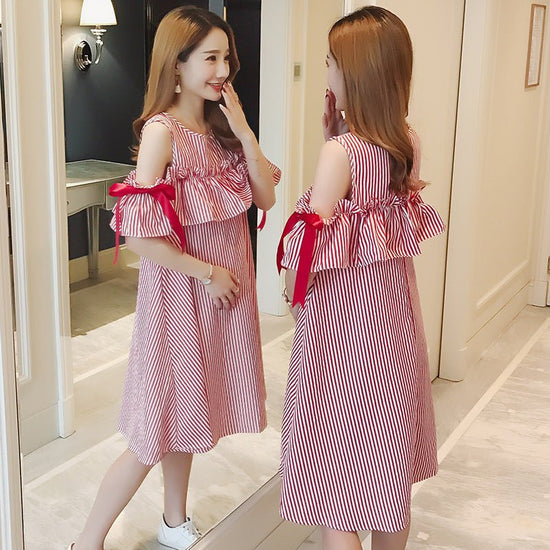 Maternity Dress Summer Dress Maternity Dress Maternity Skirt Maternity Top Maternity Suit Mid-Length Breastfeeding Dress $24.98 Dana Fashion Color: 1style Size: 2XL Baby & Mother Product information: Collar type: round neck Sleeve: Sleeveless Main fabric