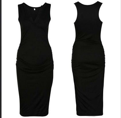 Maternity Dresses Maternity Clothes Sleeveless $18.06 Dana Fashion Color: Black Size: L Baby & Mother 2019 Maternity Dresses Maternity Clothes Sleeveless Pregnancy Dress Casual Solid Deep V Neck Pregnant Dress For Pregnant Women Features: 1 .It is made of