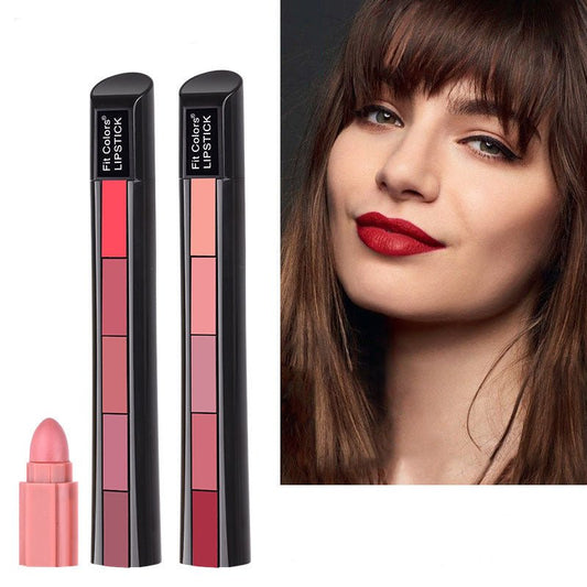 Matte 5-color Lipstick Set Velvet Lip Stick Non-stick Lip Gloss Long Lasting Waterproof Sexy Red Lipstick $13.00 Dana Fashion style: 1 Style makeup Overview: 100% brand new high-quality product. The texture is dense and delicate, light and soft, and fits