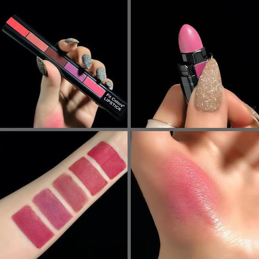 Matte 5-color Lipstick Set Velvet Lip Stick Non-stick Lip Gloss Long Lasting Waterproof Sexy Red Lipstick $13.00 Dana Fashion style: 1 Style makeup Overview: 100% brand new high-quality product. The texture is dense and delicate, light and soft, and fits