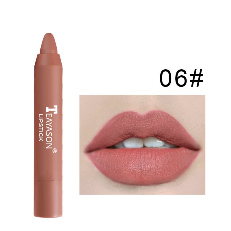 Matte lipstick rotating lipstick pen $19.00 Dana Fashion Color: No.6 makeup NAME: MATTE LIPSTICK COLOR: 12 COLOR SIZE:1.8*1.8*11 Shelf life: 36 months colour : No. 1, No. 2, No. 3, No. 4, No. 5, No. 6, No. 7, No. 8, No. 9, No. 10, No. 11, No. 12