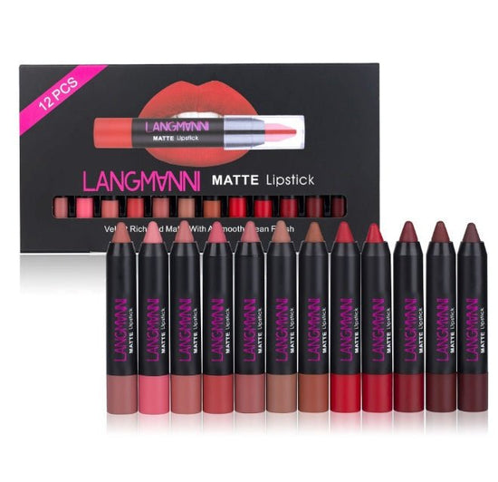 Matte Lipstick Waterproof Long-lasting Velvet Lipstick Set $34.99 Dana Fashion style: 3 makeup Overview: Matte Lipstick Waterproof Long-lasting Velvet lipstick set Red Tint Nude makeup set brand langmanni Feature: 100% high quality and brand new. The colo