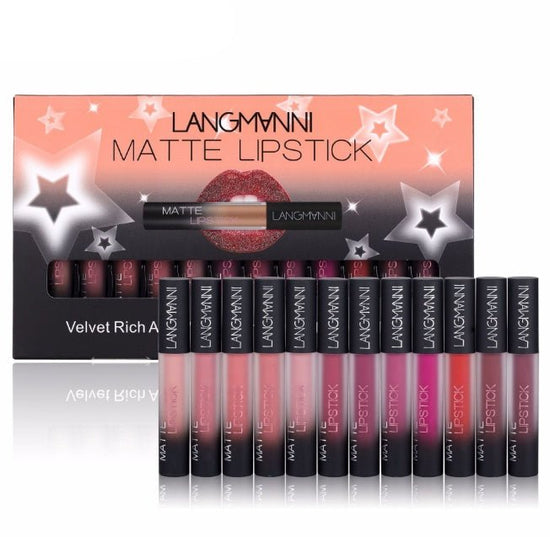 Matte Lipstick Waterproof Long-lasting Velvet Lipstick Set $34.99 Dana Fashion style: 3 makeup Overview: Matte Lipstick Waterproof Long-lasting Velvet lipstick set Red Tint Nude makeup set brand langmanni Feature: 100% high quality and brand new. The colo