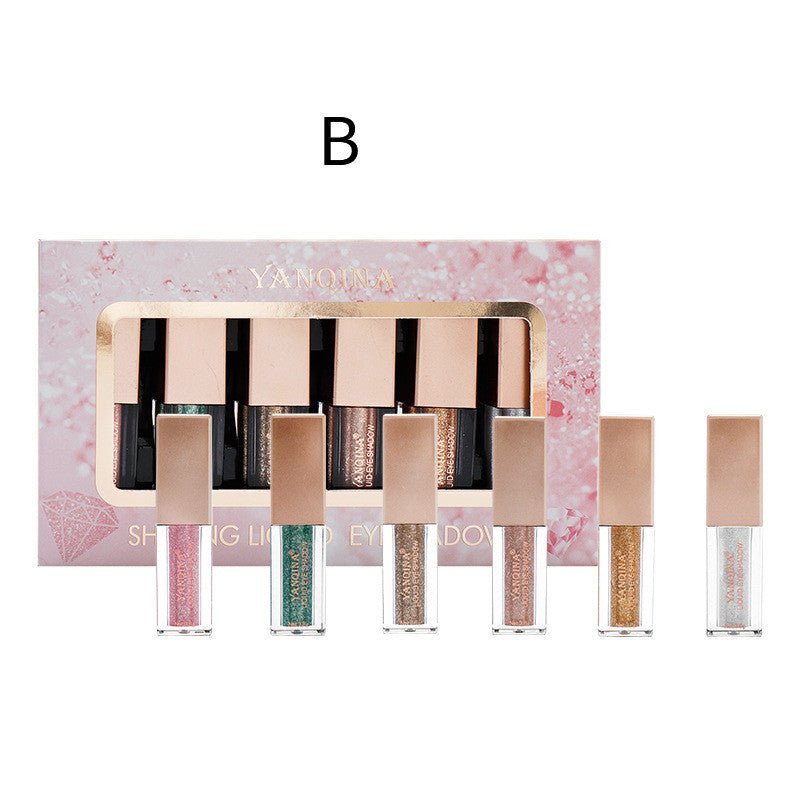Matte Pearlescent Eyeshadow Sequined Diamond Eyeshadow Set $38.91 Dana Fashion Color: B makeup Product information: Color: white pink yellow red purple gray green brown blue black Number of colors: eight colors and above Skin Type: General Efficacy: Modif