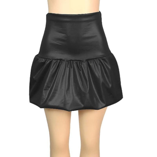 Matte PU Leather Skirt High Waist Belly Contracting $20.99 Dana Fashion Color: Black Size: L Women's clothing Product information: Skirt-type: umbrella skirt Color: 1218 imitation leather Tutu Black, 1218 imitation leather Tutu Burgundy, 1218 imitation le